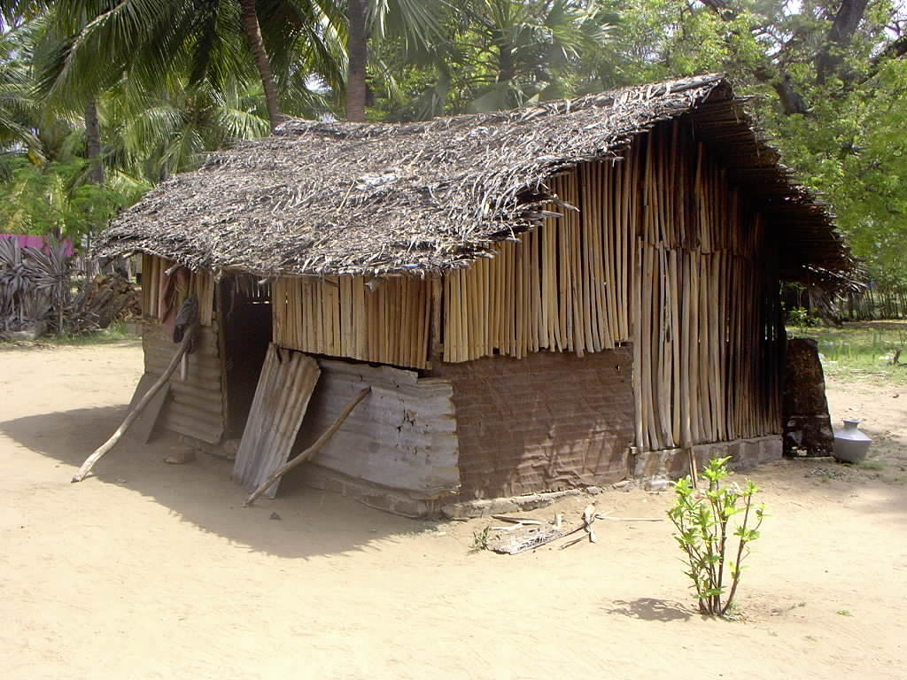 Einfache Hütte in Sri Lanka